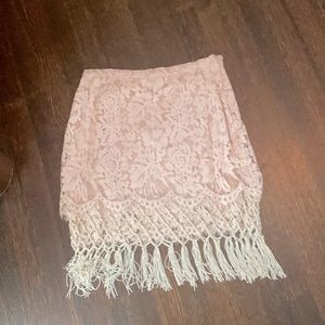 Chelsea & Violet lace/fringe  Festival Lace model (L) NEW- fits M too